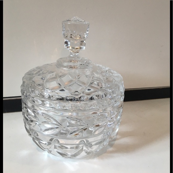 Vintage Heavy Crystal Bowl with Lid - Picture 7 of 11